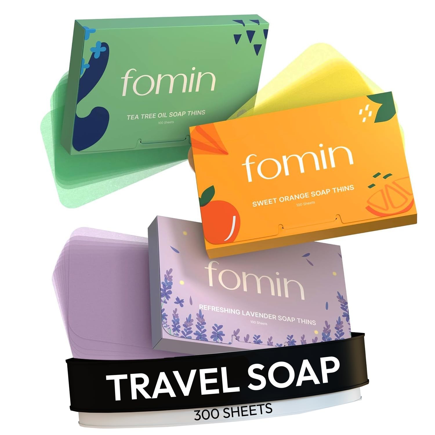 Travel Soap Sheets Biodegradable Antibacterial Compact Hand Cleansing