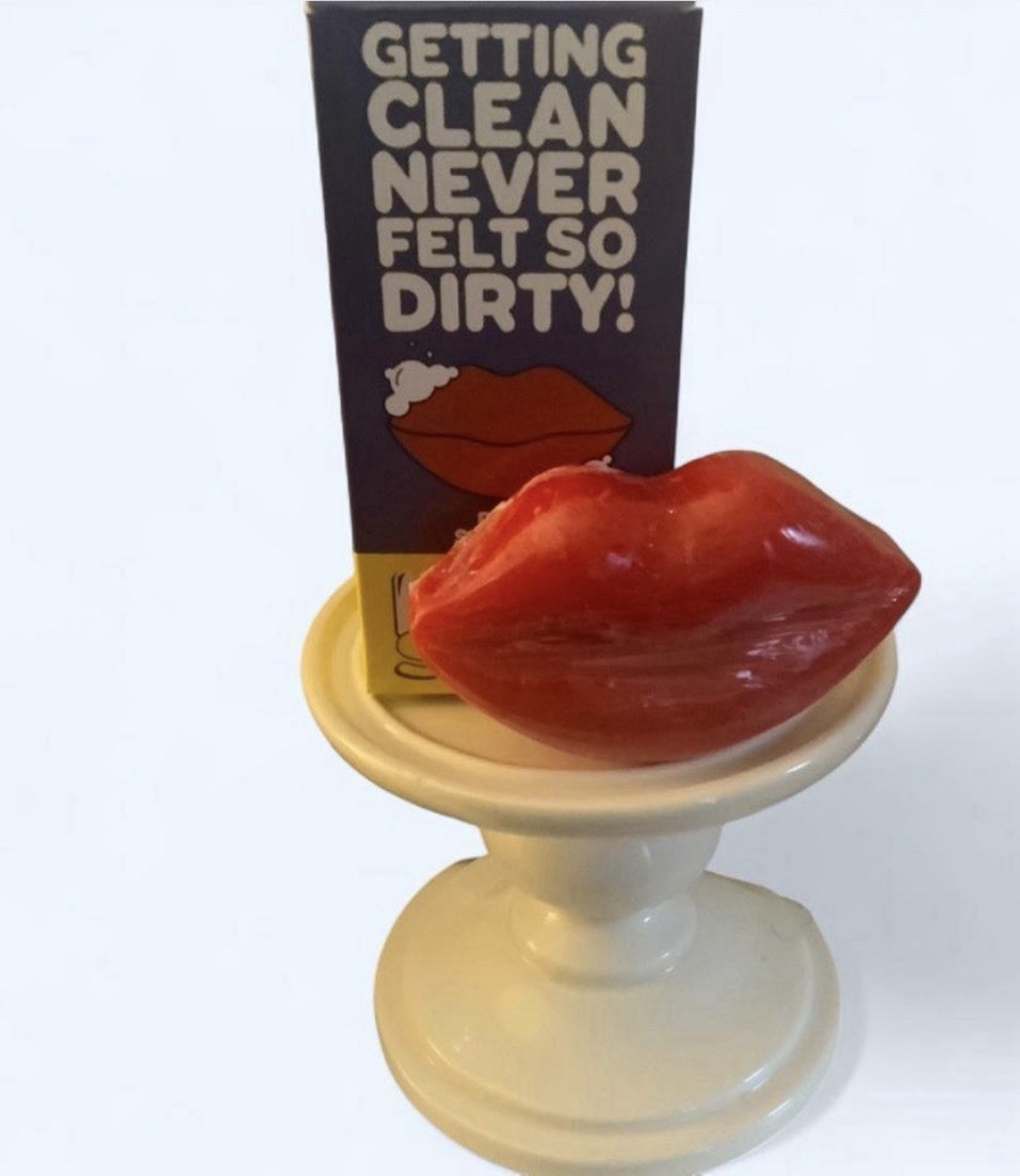 Red Lips Shaped Novelty Body Bar Soap for Men, Women, Teens, Unisex Kids