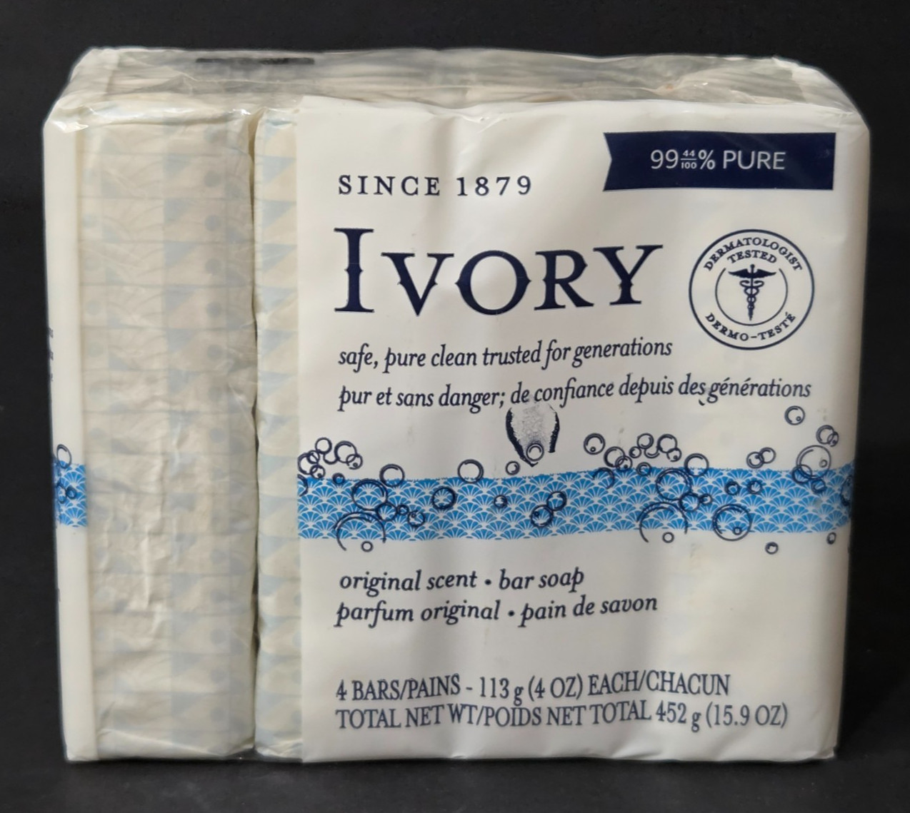 Ivory Bar Soap Original Scent VTG NEW SEALED 4 Bars – 4 OZ Each 99.44% Pure Proc