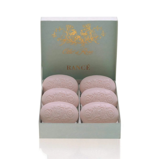 Rance 1795, Olio di Rose Coffret, Luxury Boxed Set of 6 French Perfumed Soaps