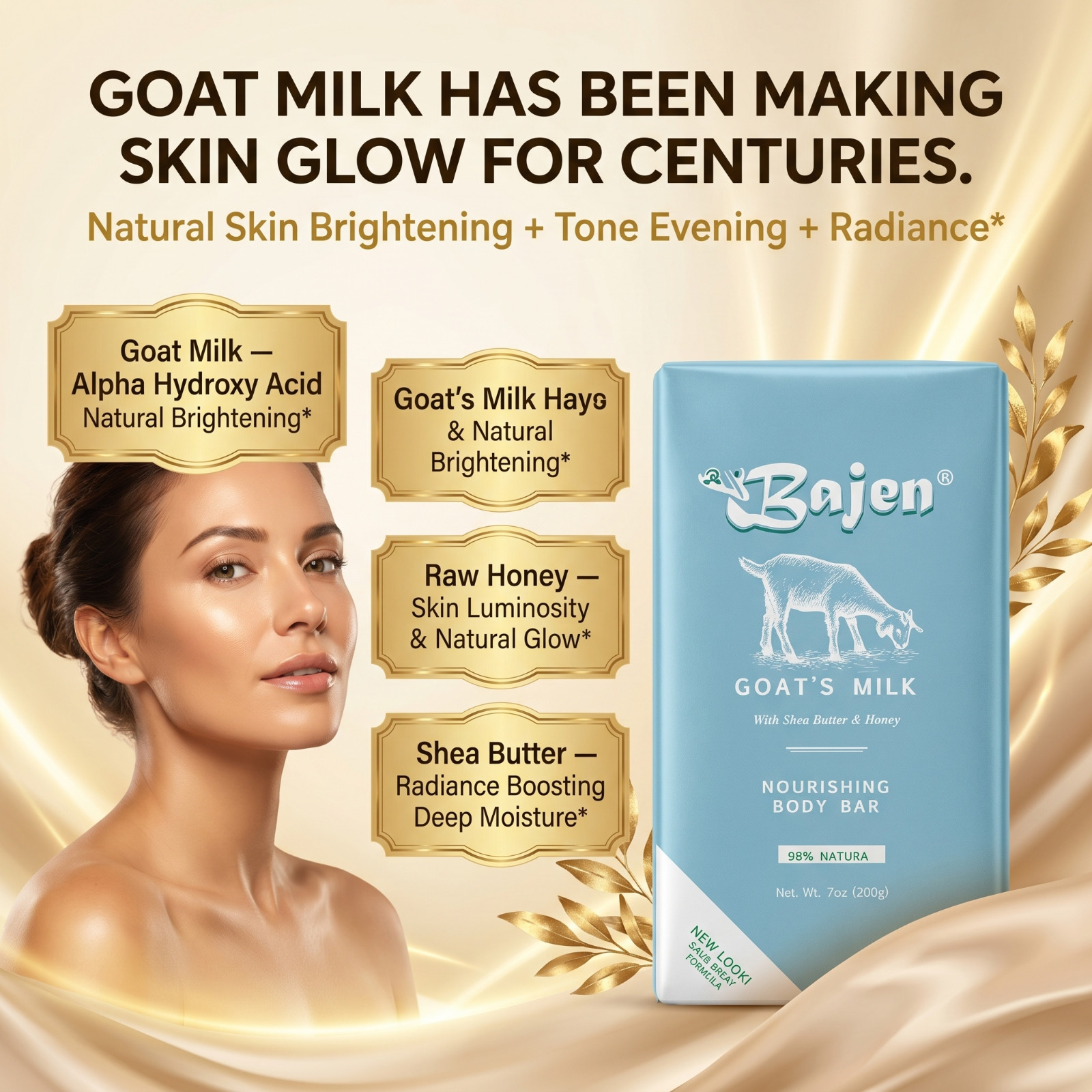GOAT MILK NOURISHING SOAP – Skin Nourish Moisture Sensitive Natural Glow 7 oz