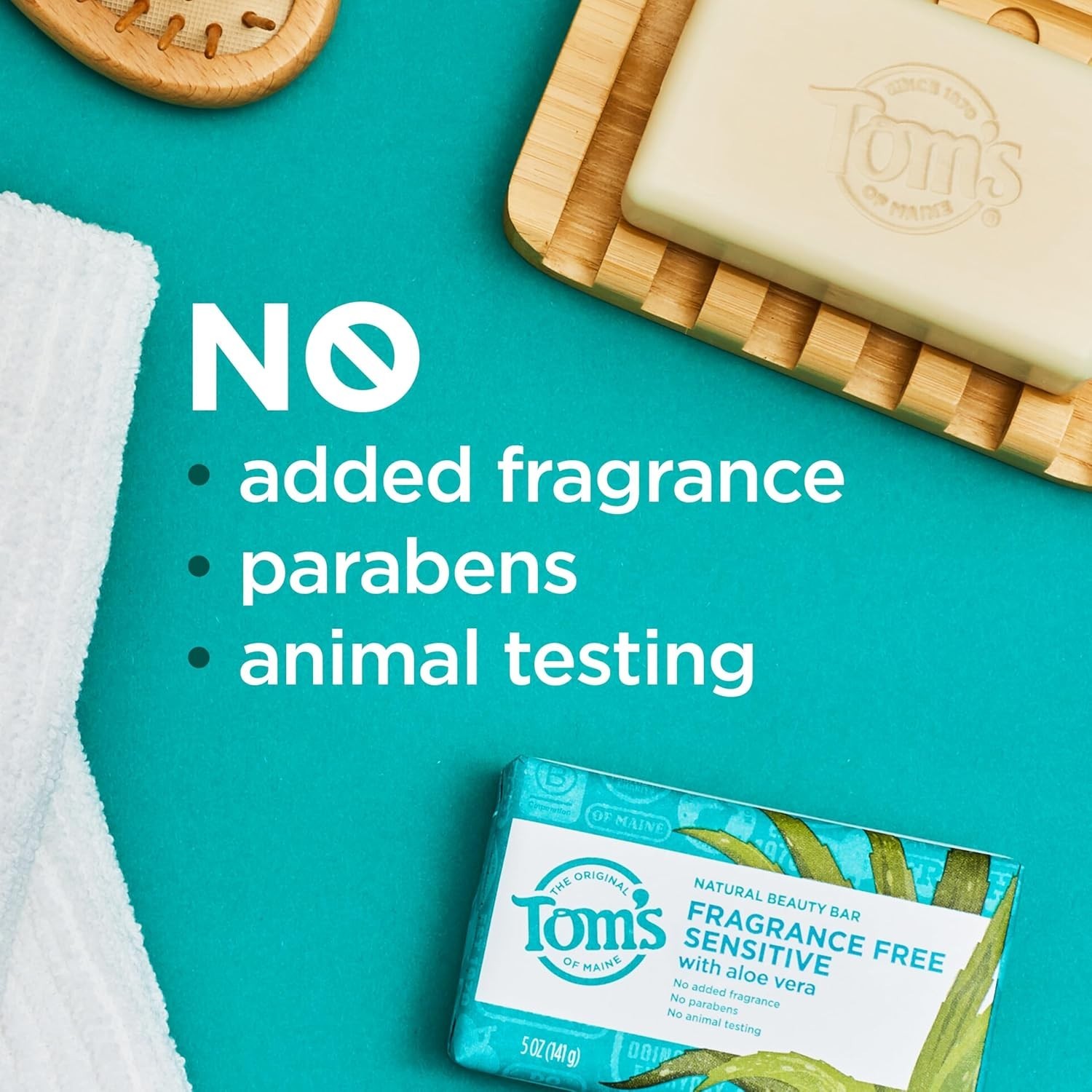 Dermatologist-Tested Tom’s of Maine Fragrance-Free Soap – Pack of 6, 5oz Bars