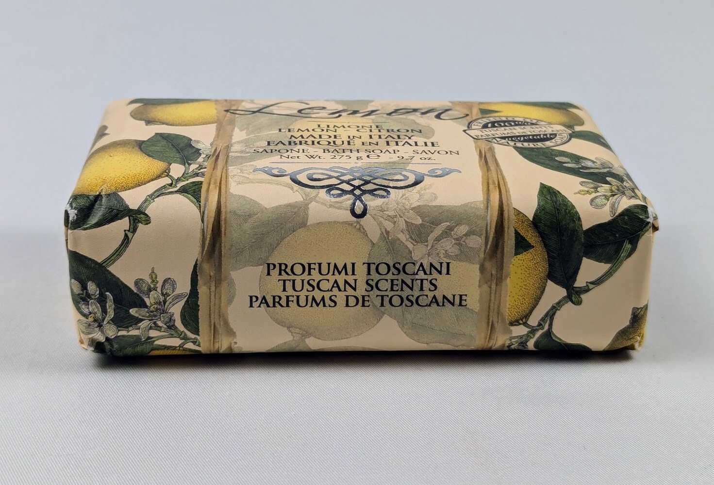 Tuscan Lemon Bath Soap 115g Saponerie Mario Fissi Srl-Made in Italy Certified