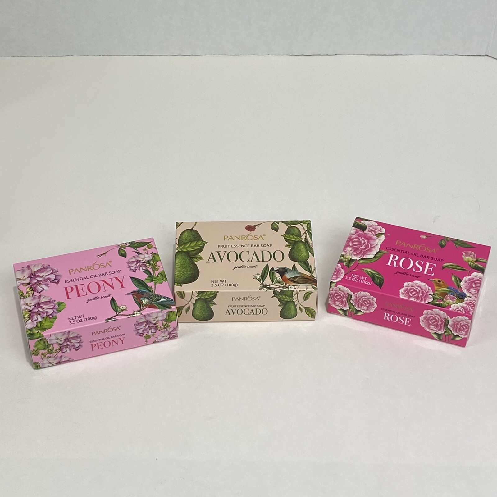{Lot of 3} Essential Oil Bar Soap by Panrosa – Peony Gentle Rose Avocado Scents