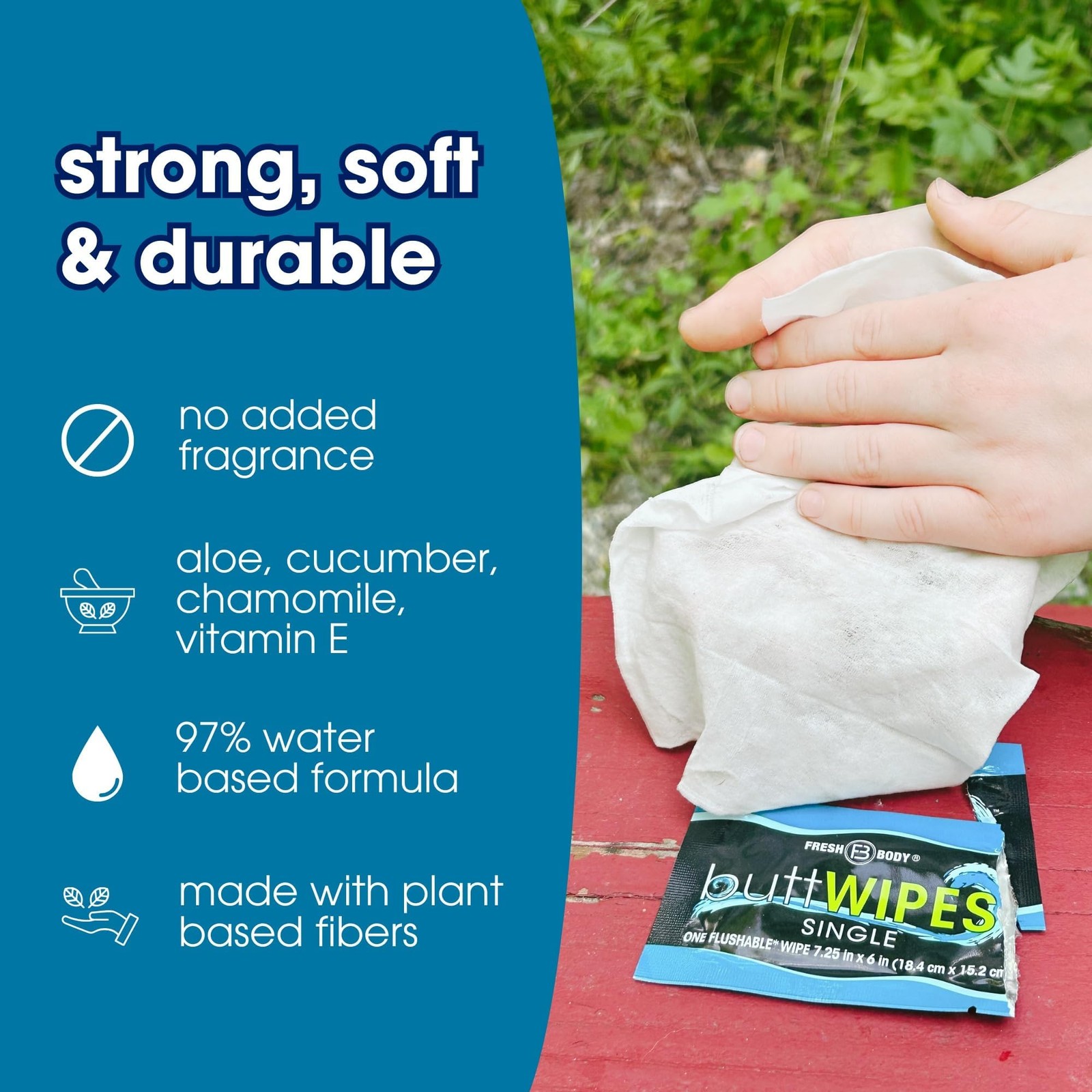 buttWIPES Flushable Wipes for Adults, Individually 15 Count (Pack of 2)
