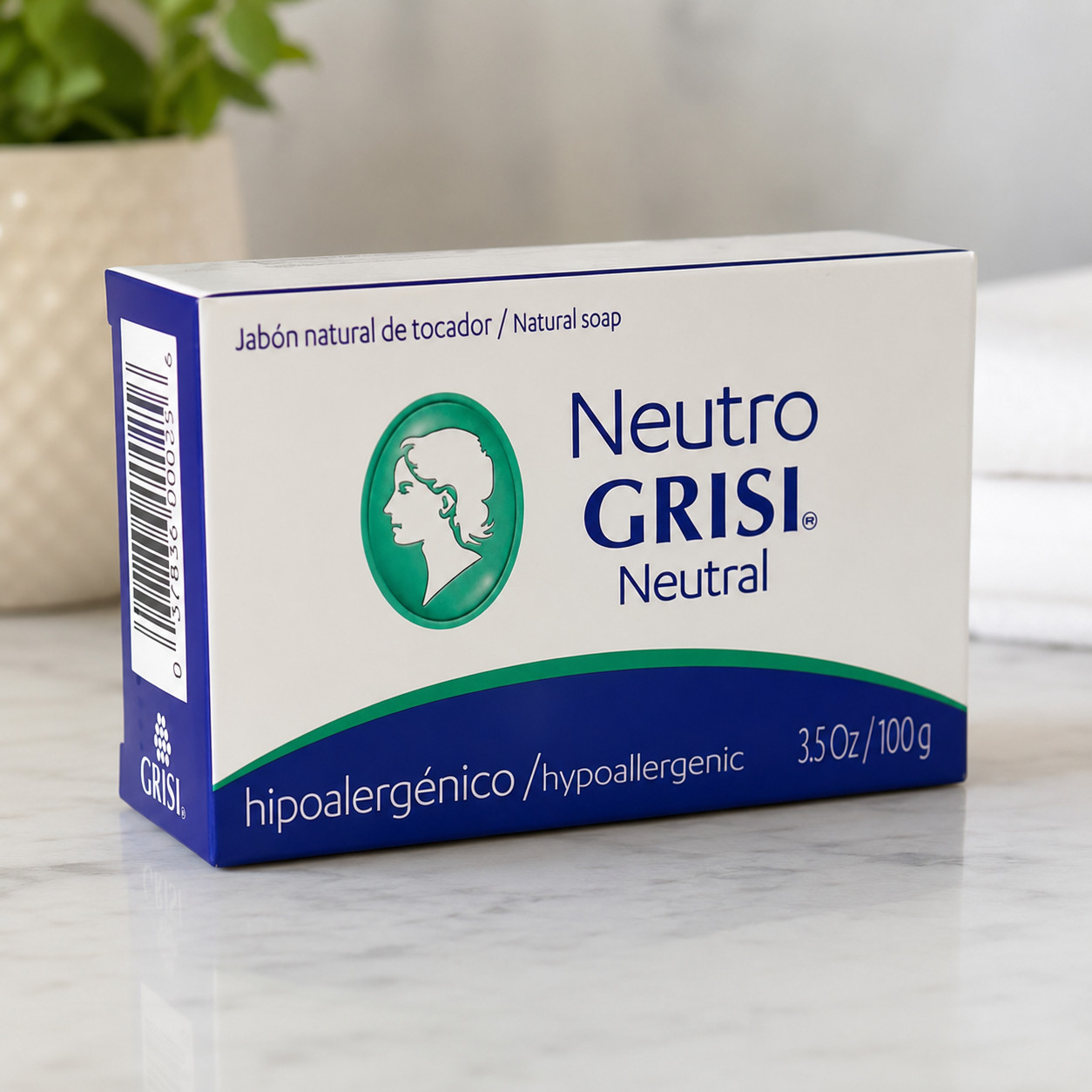 GRISI Neutral Soap 3.5 oz 2-Pack Hypoallergenic Bar Soap Sensitive Skin