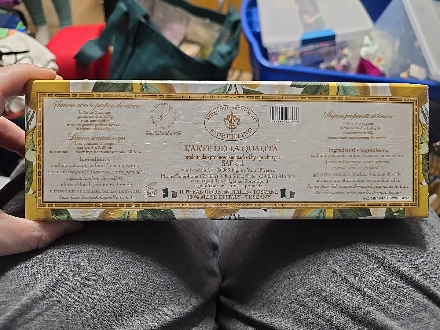 NEW Fiorentino 3×5.29oz Limone Lemons Scented Soap Made Tuscany Italy New Sealed