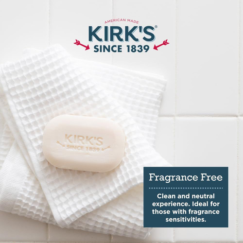 Kirk’s Castile Bar Soap for Men, Women & Children – Made 4 Ounce (Pack of 6)