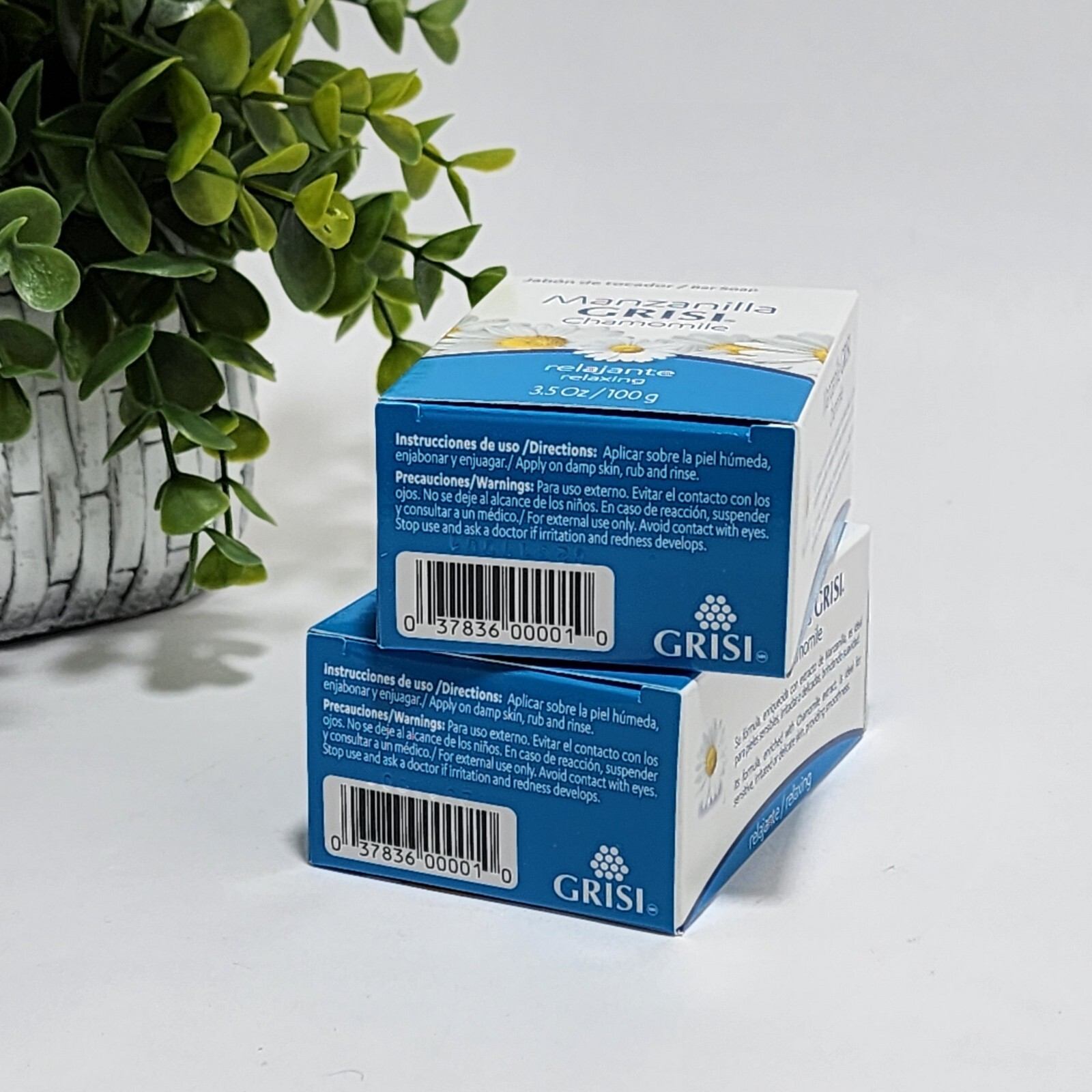 Grisi Chamomile Relaxing Soap Bar Jabon Relajante Manzanilla 3.5 oz ~ 2-Pack