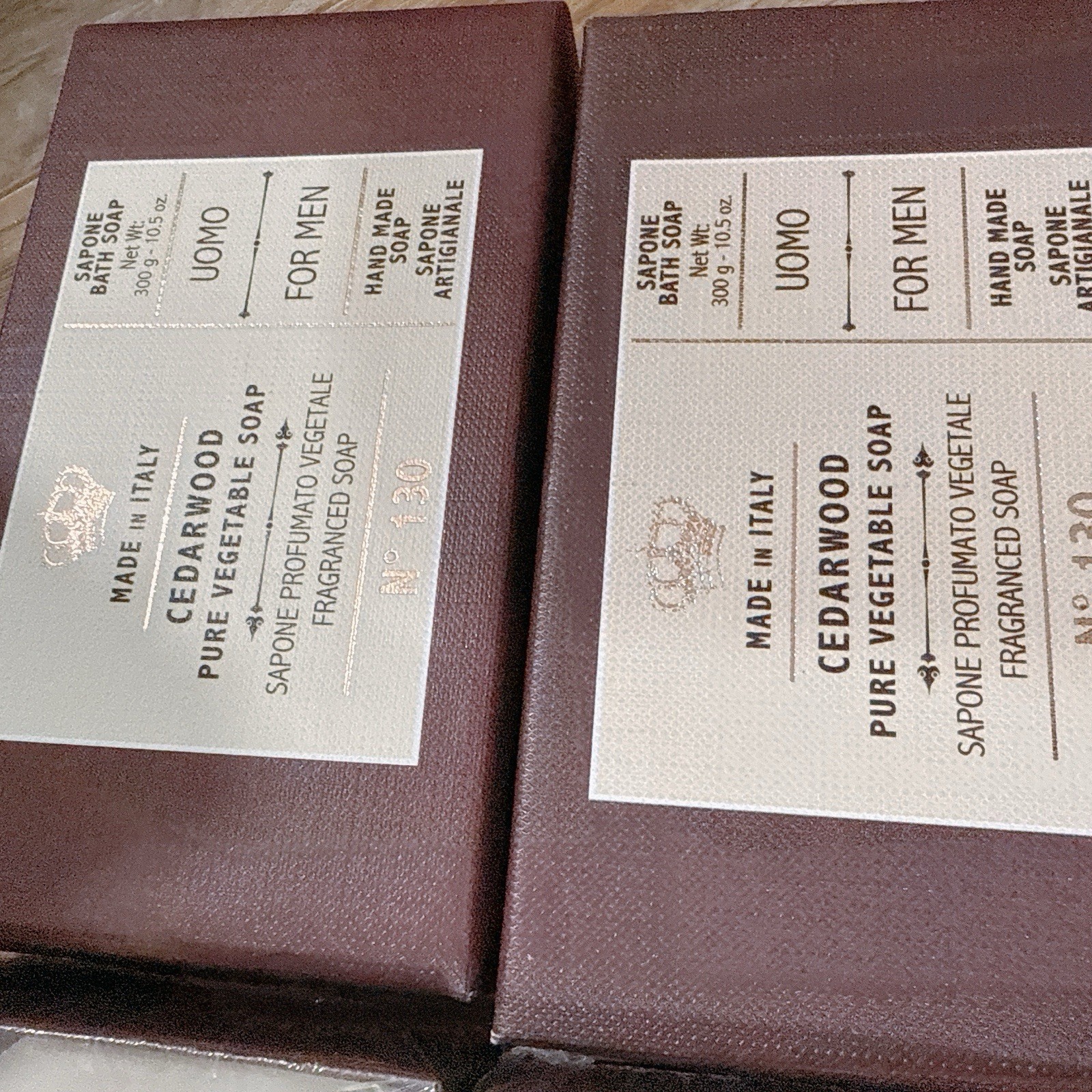 2 pcs SAPONERIE MARIO FISSI SRL 10.5 OZ Bar Soap Scent : CEDARWOOD New In Box