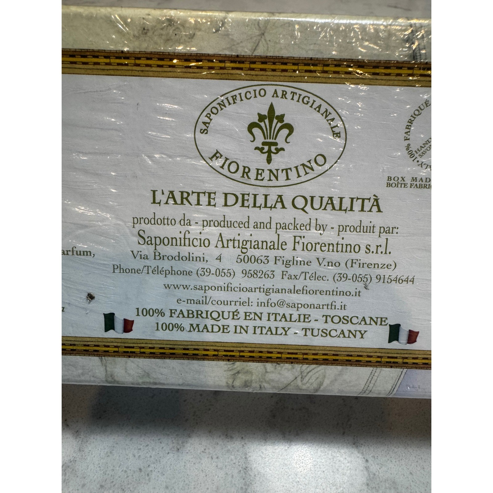 New Saponificio Artigianale Fiorentino Tuscan Lavender Soap Set of 3 Italy