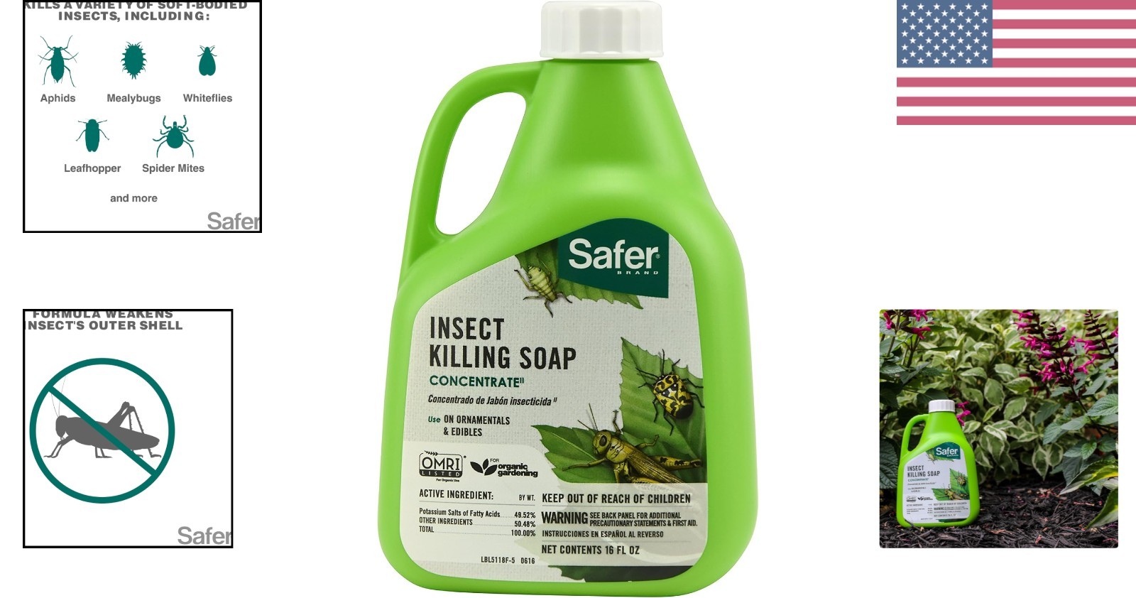 5118-6 Insect Killing Soap Concentrate – Insecticidal Soap for Plants – Kills…