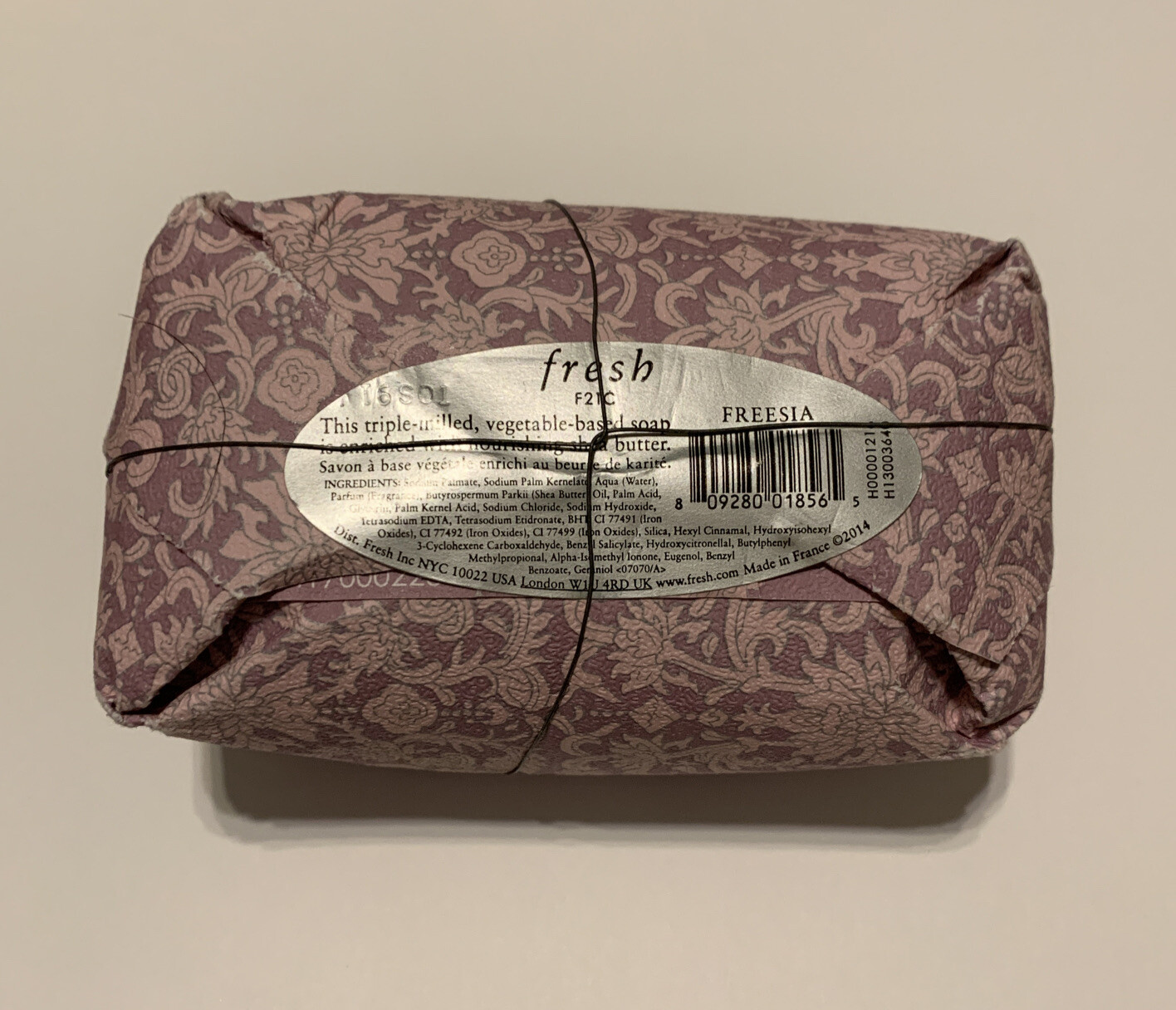 Fresh Oval SAVON/SOAP FREESIA 250g/8.8 OZ. Wrapped