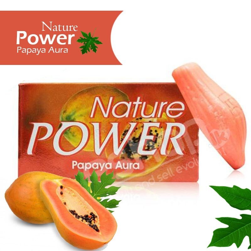 Nature Power Papaya Soap Original Herbal Beauty Skin Care bar 125g ( Indian Dis)