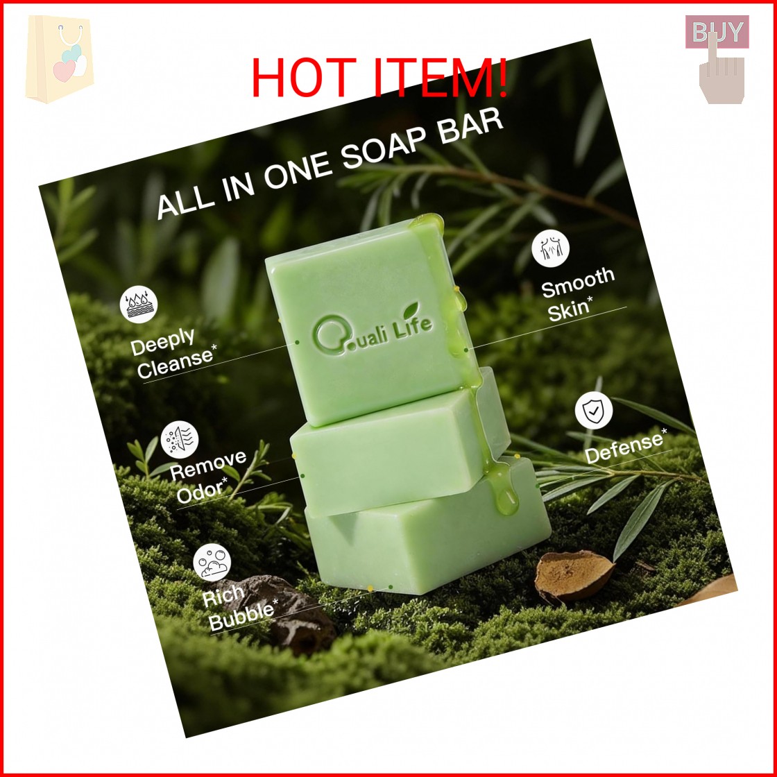 QualiLife Tea Tree Soap For Oil & Itchy Skin, Pack of 3