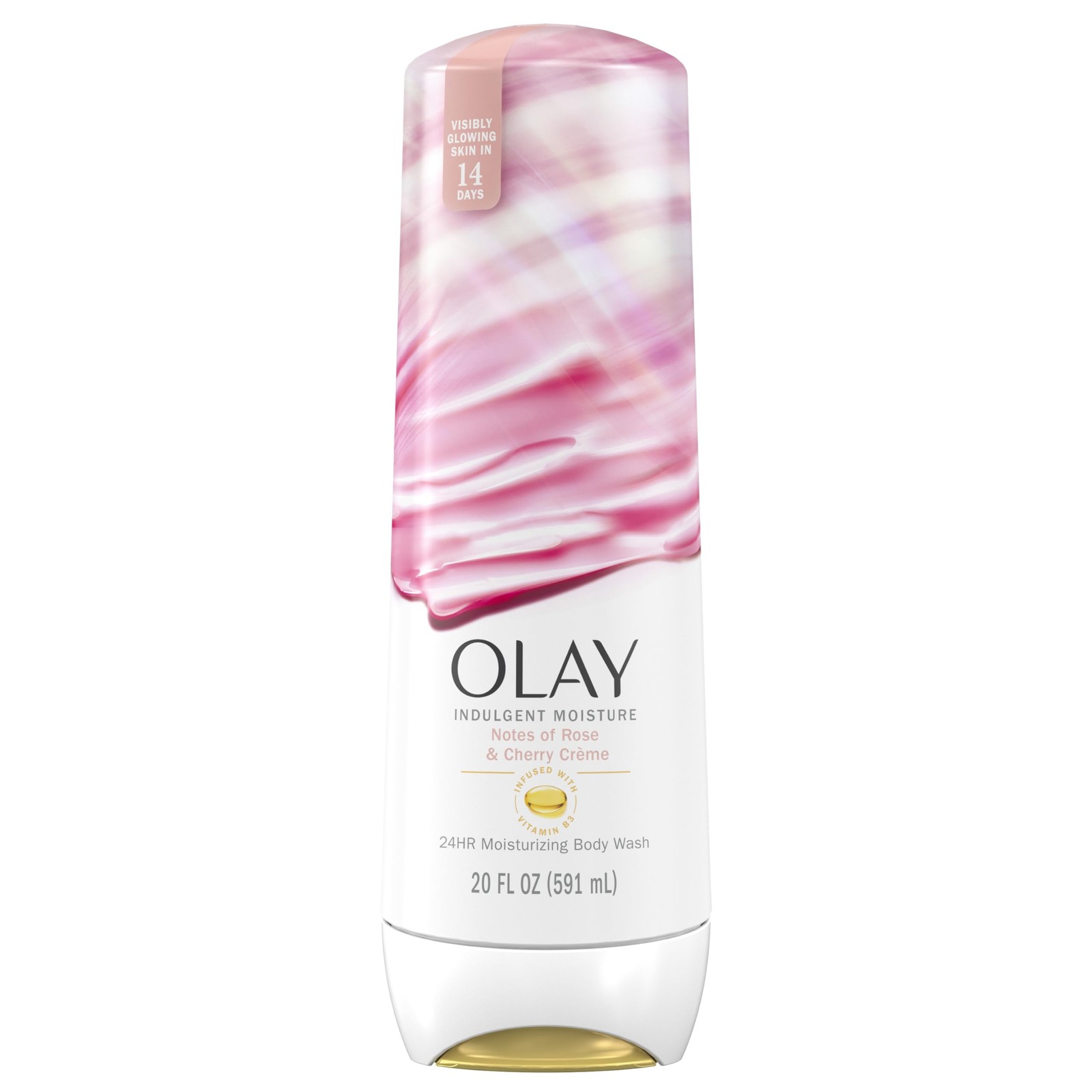 Olay Indulgent Moisture Body Wash 20 Fl Oz Rose Cherry Creme 24Hr Hydration