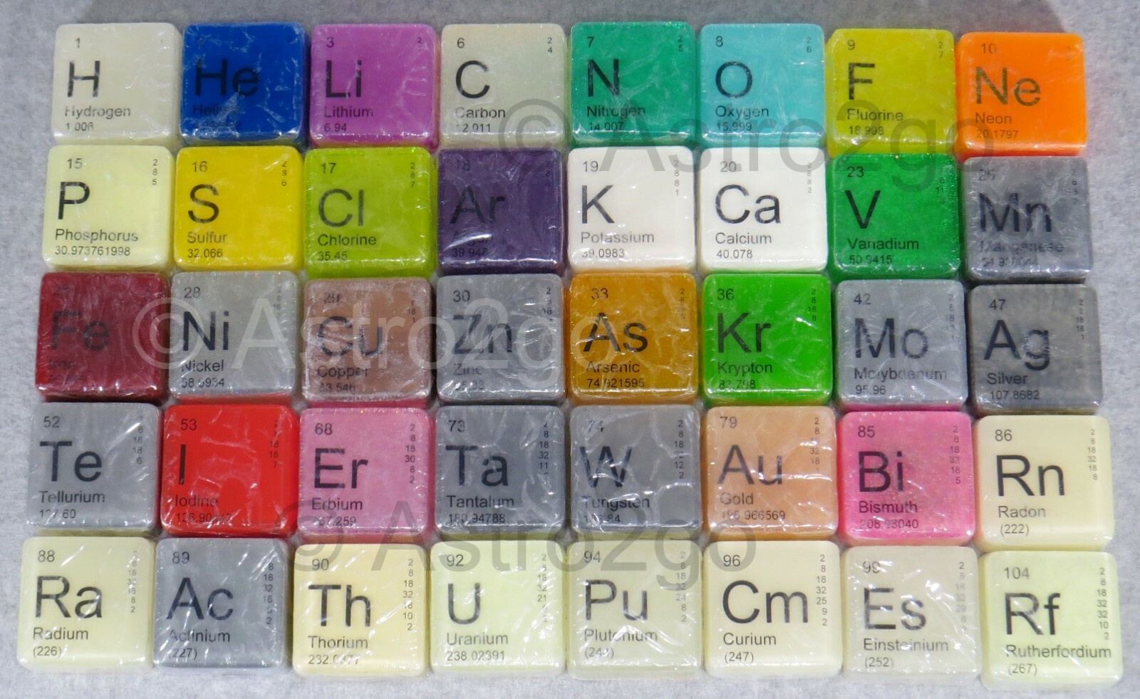 47-SET SOAP SALE-PERIODIC TABLE ELEMENT HAND BATH SOAP by JUST BUBBLY-4 oz ea