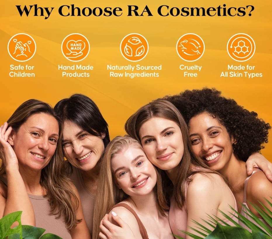 RA Cosmetics 100% Pure Raw African Black Soap With Turmeric Oil 5oz
