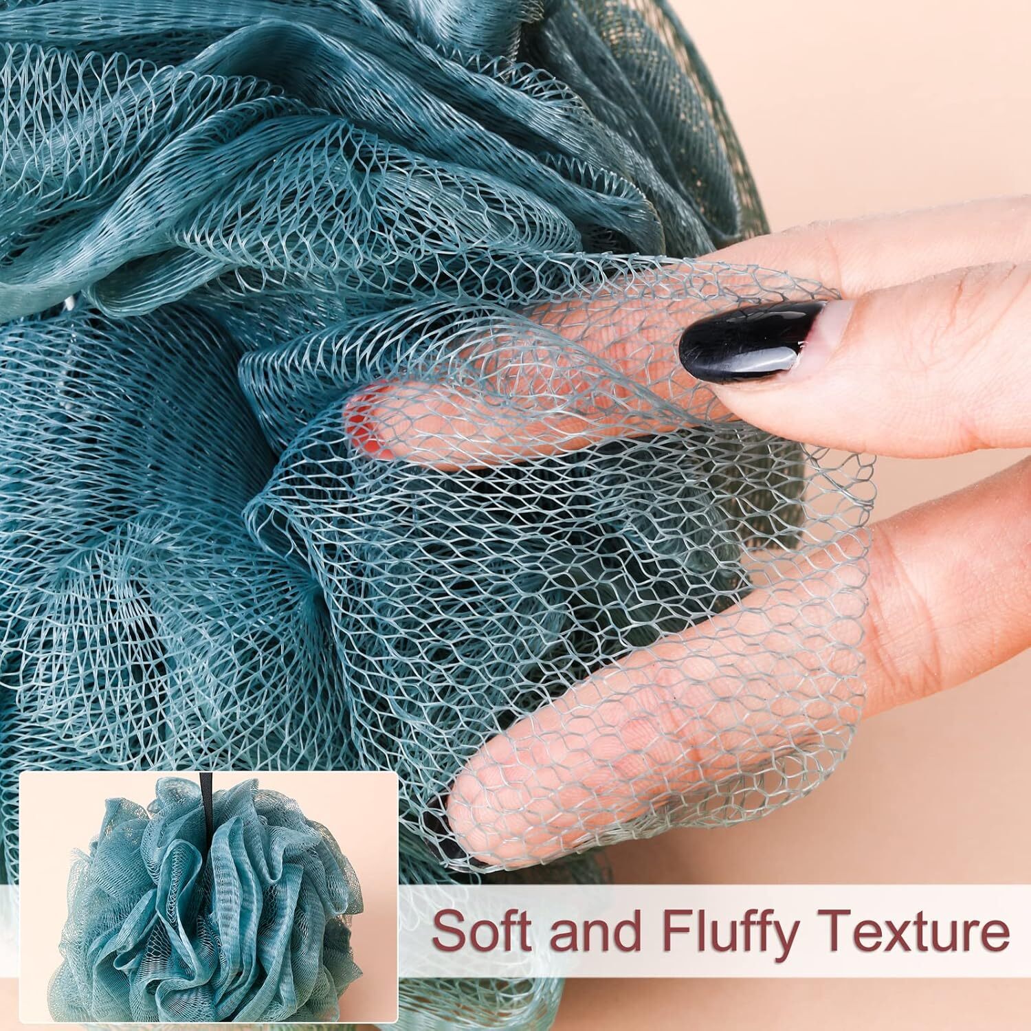48 Pack Bath Sponge Shower Loofahs Bulk 50g Soft Net Body Light Color