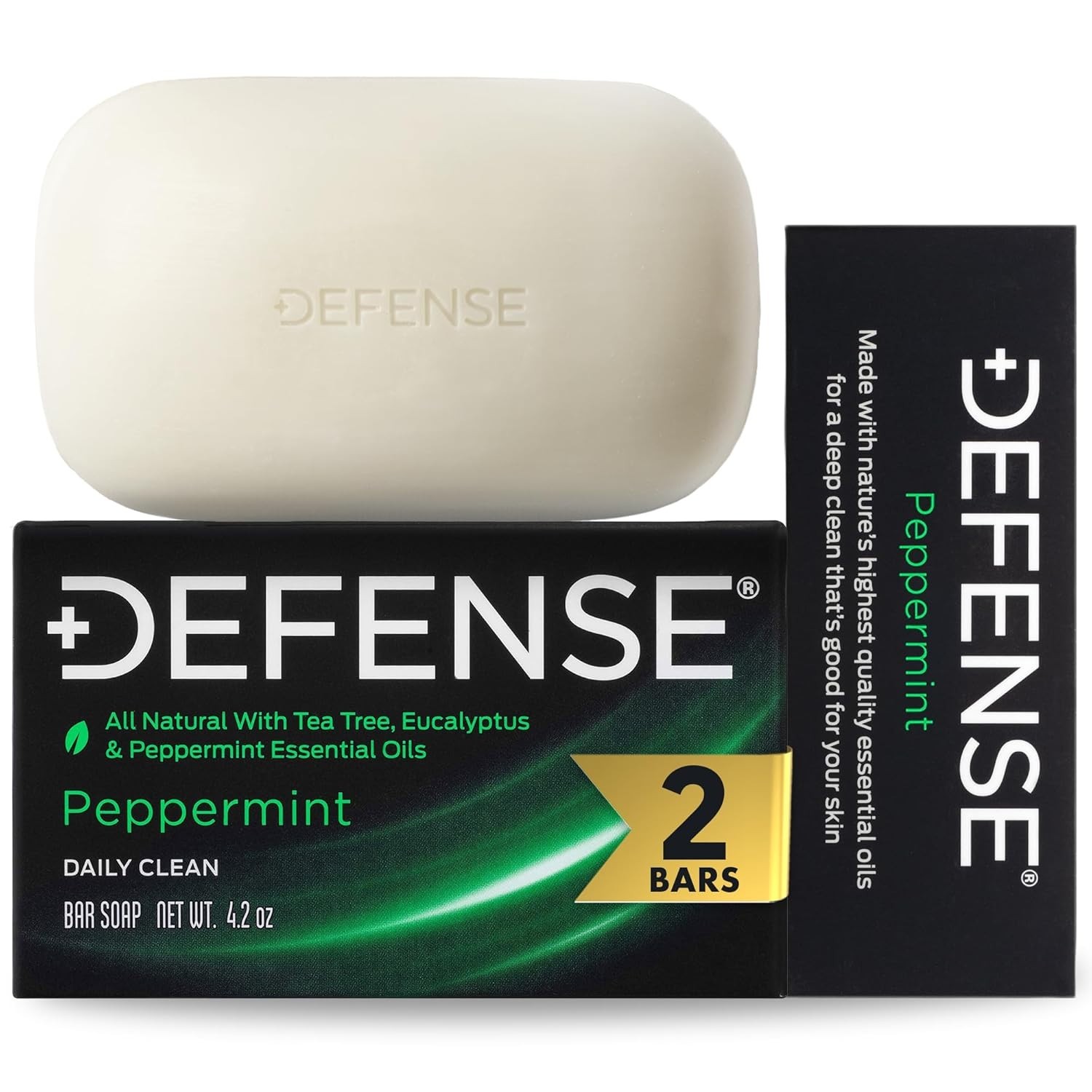 All Natural Peppermint Bar Soap with Tea Tree & Eucalyptus Oil for Healthy Skin