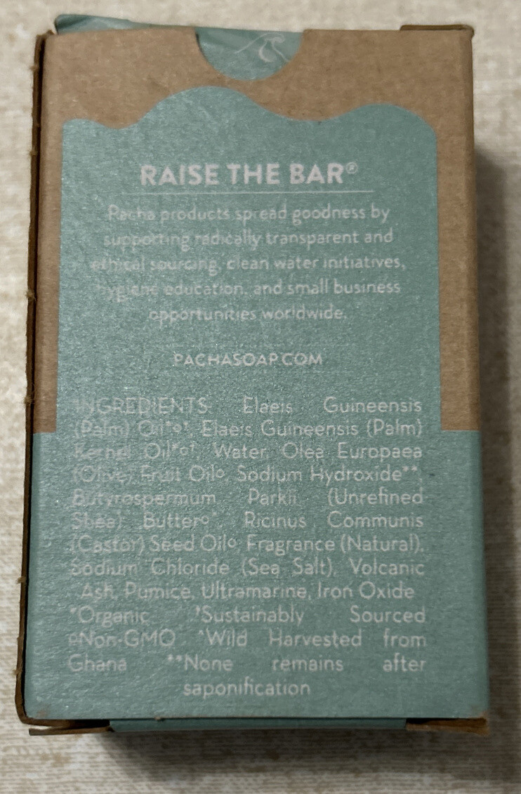 Pacha Soap Co. Sand & Sea Exfoliating 4 ounces Handcrafted Natural Scent NEW