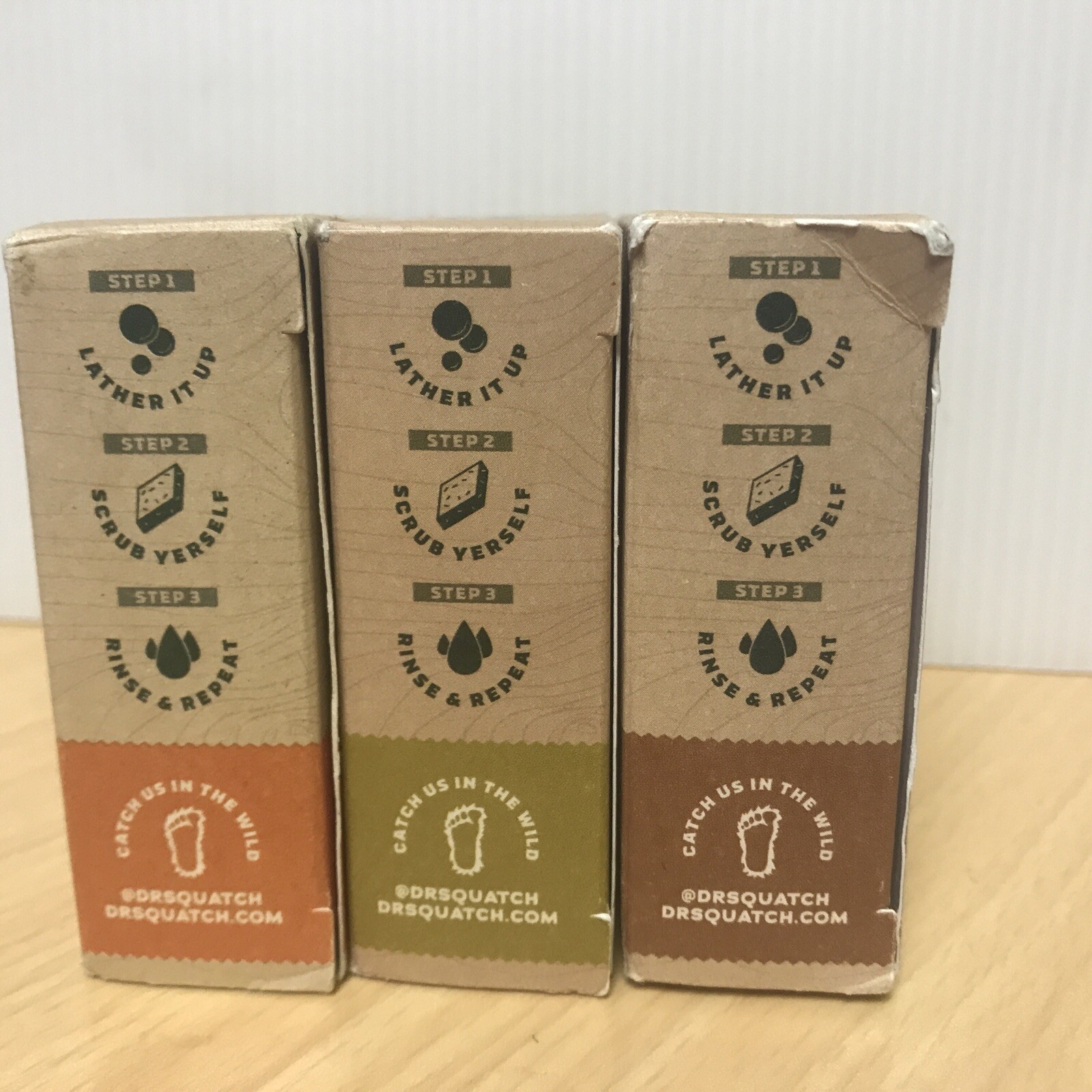 Lot of 3 Dr. Squatch Men’s Soap Cold Moss, Wood Barrel Bourbon, Cedar Citrus New