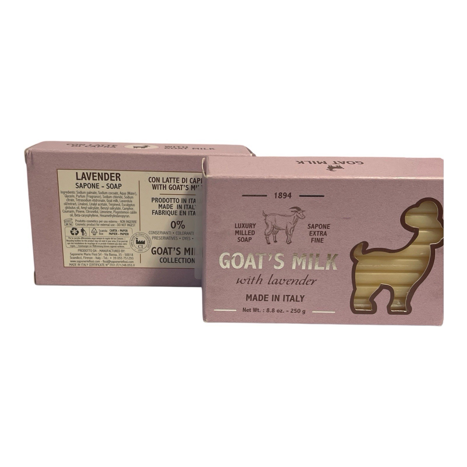 Goat’s Milk Lavender Soap Duo 2-Pack 8.8 oz Made in Italy