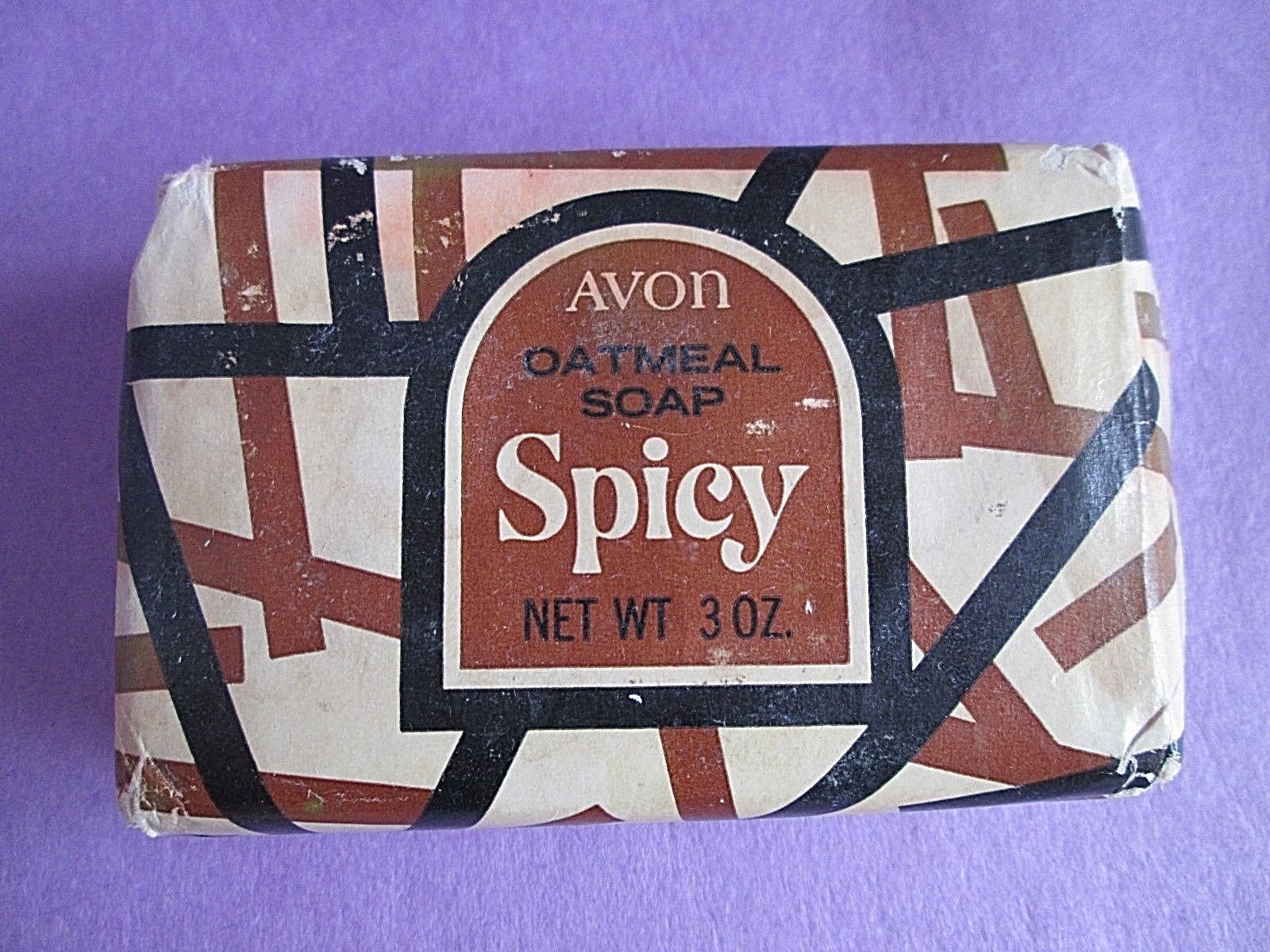 Avon Vintage Oatmeal Soap Spicy 3 oz Refreshing Masculine Scent New Worn Wrapper