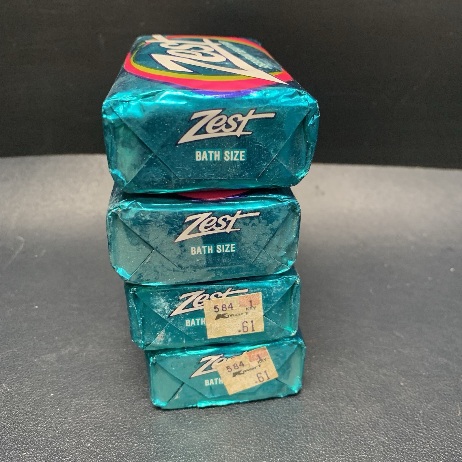 Vintage Zest Deodorant Beauty Bar 5.5 Oz Bath Size 4 Bars 1980s.