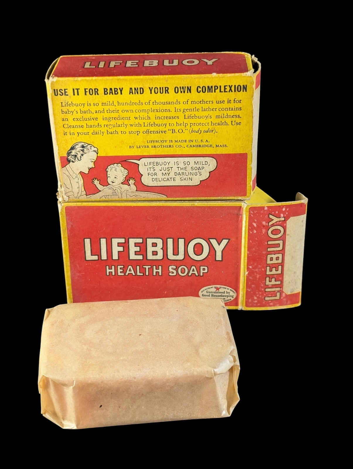 x2 Vintage Lifebuoy Health Soap Lever Bros In Box 1950’s Unused