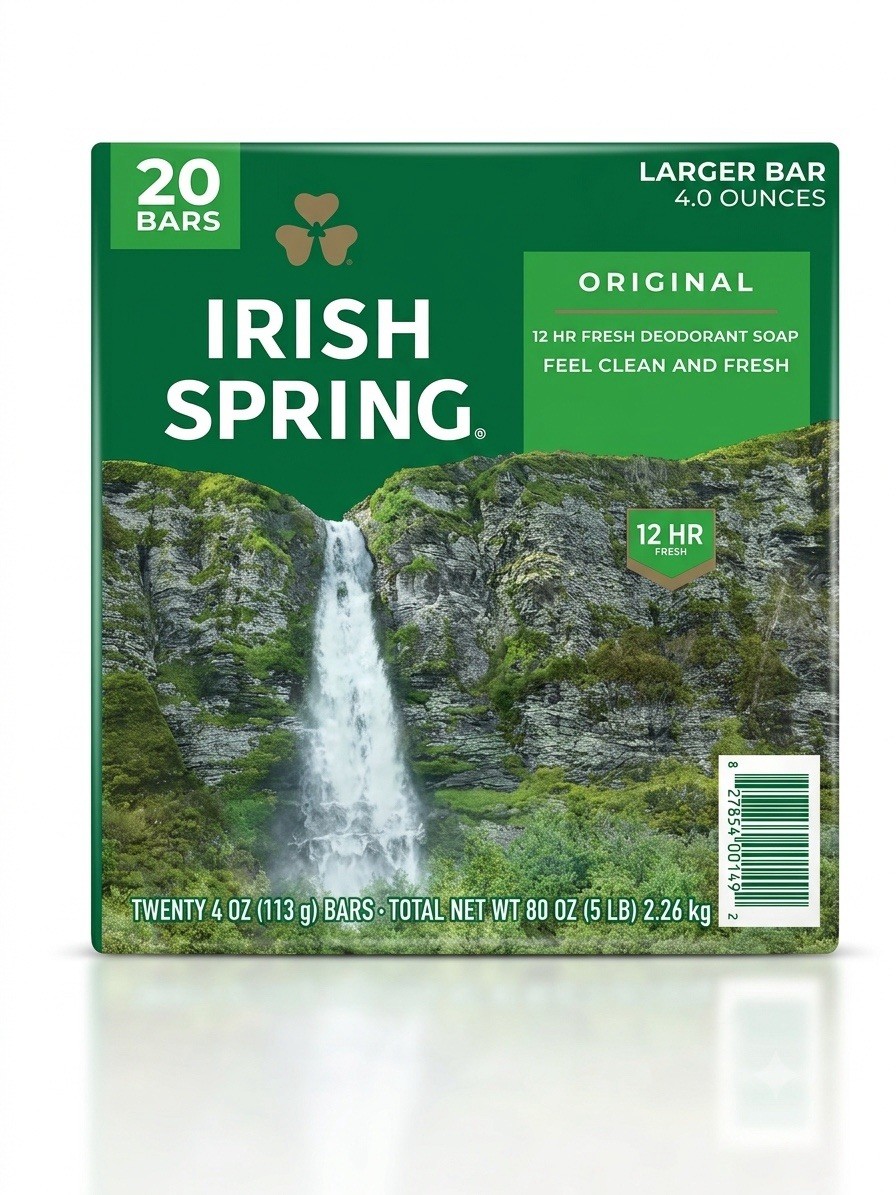 Men’s Original Clean Bar Soap 2 Qt 4 oz – Pack of 20. Total 40 Bars