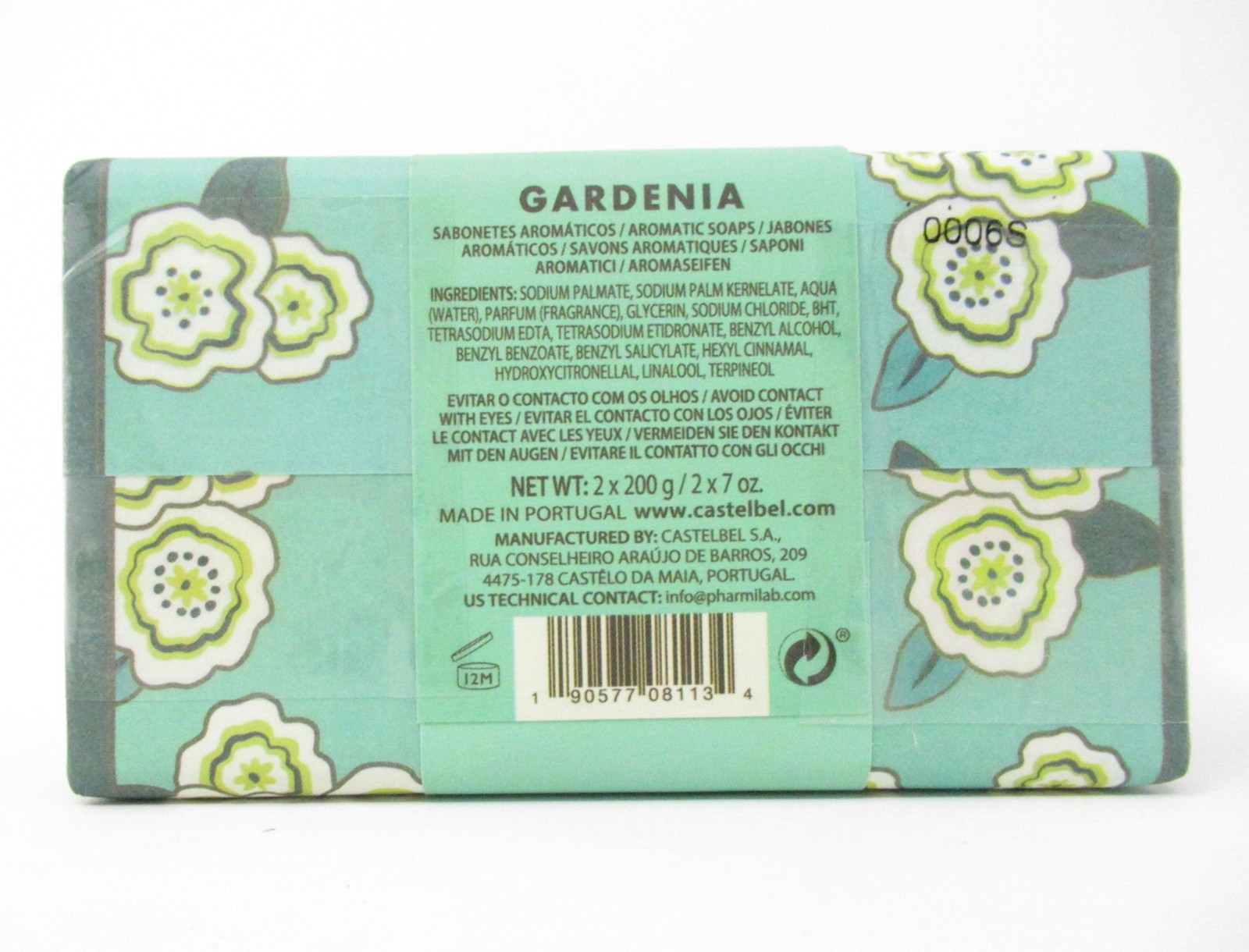 Castelbel Luxury Bath Bar Soap 2-Pack Gardenia scented LTD Editions