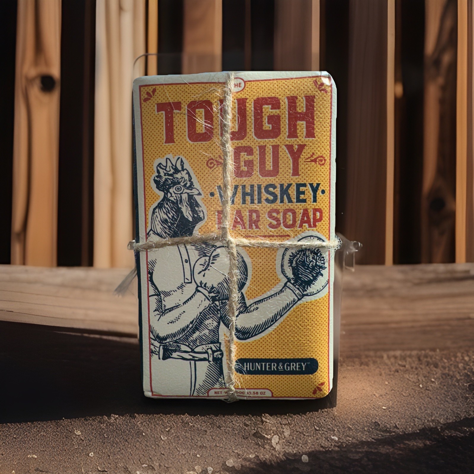🆕2 PCs HUNTER & GREY TOUGH GUY MEN’s BAR SOAP 🧼GIFT SET WHISKEY 🥃+ CEDAR