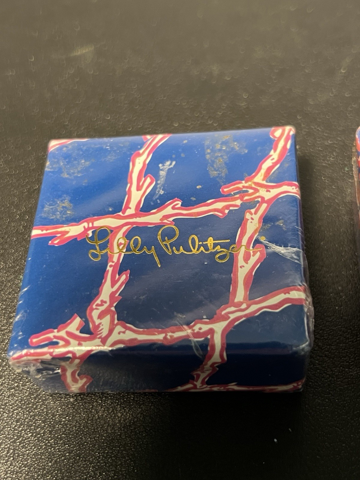 NEW Lilly Pulitzer 2000s 2pc Coral Blue Scented Bath Soap Bars, 2.5×1” FREE SHIP
