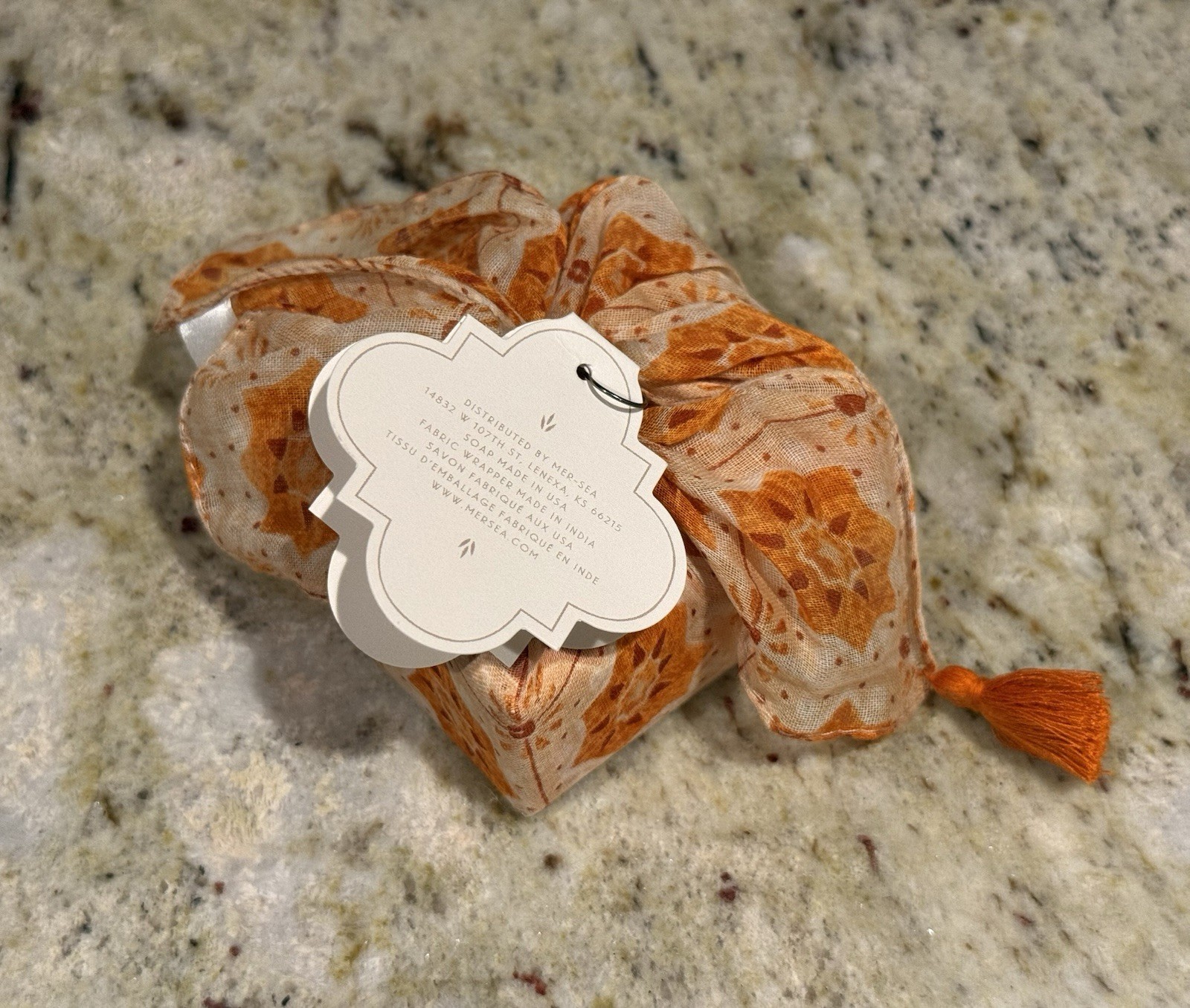 MER SEA for Anthropologie Orangerie Bar Soap 6.35 Oz 180 g Marrakesh Collection
