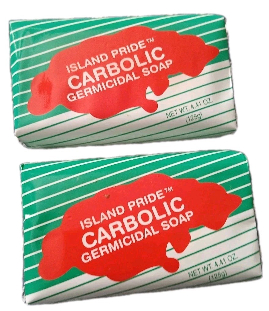 Island Pride Carbolic Germicidal Soap 4.41oz Antibacterial Skin Cleanser- 2 Bars