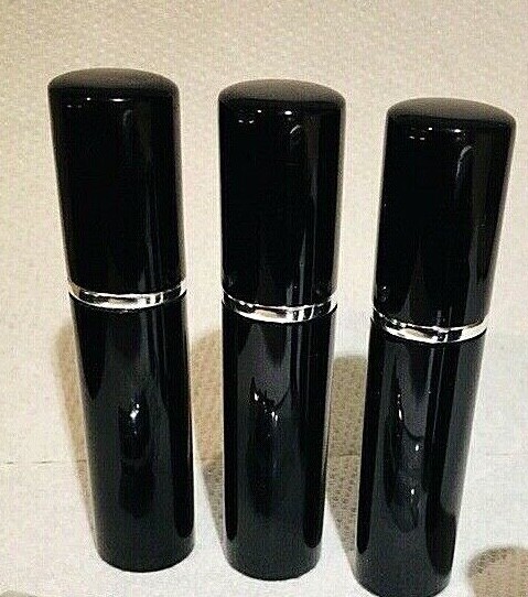 BLACK PERFUME TRAVEL ATOMIZERS (EMPTY) KIT MAKE YOUR OWN TRAVEL FRAGRANCES
