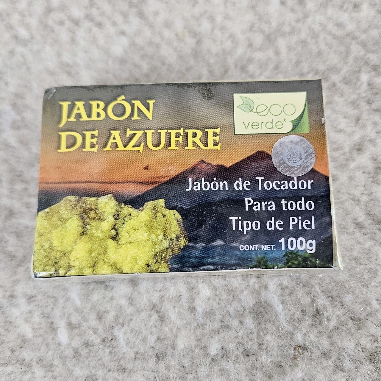SULFUR SOAP Eco Verde Made In MEXICO 100G New Sealed