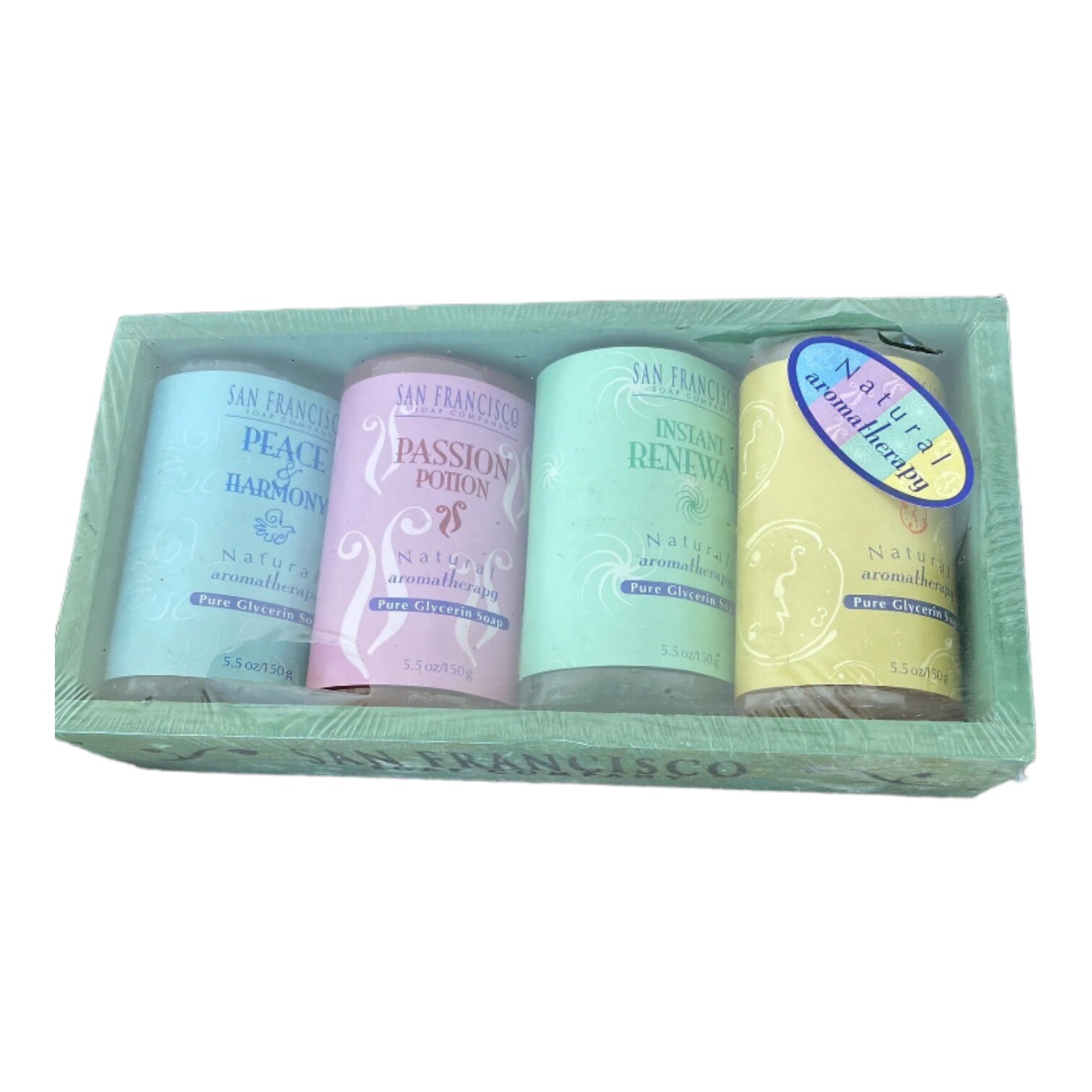 San Francisco Soap Co AROMATHERAPY Boxed Glycerin Soap Set (4 @ 5.5 Oz each)