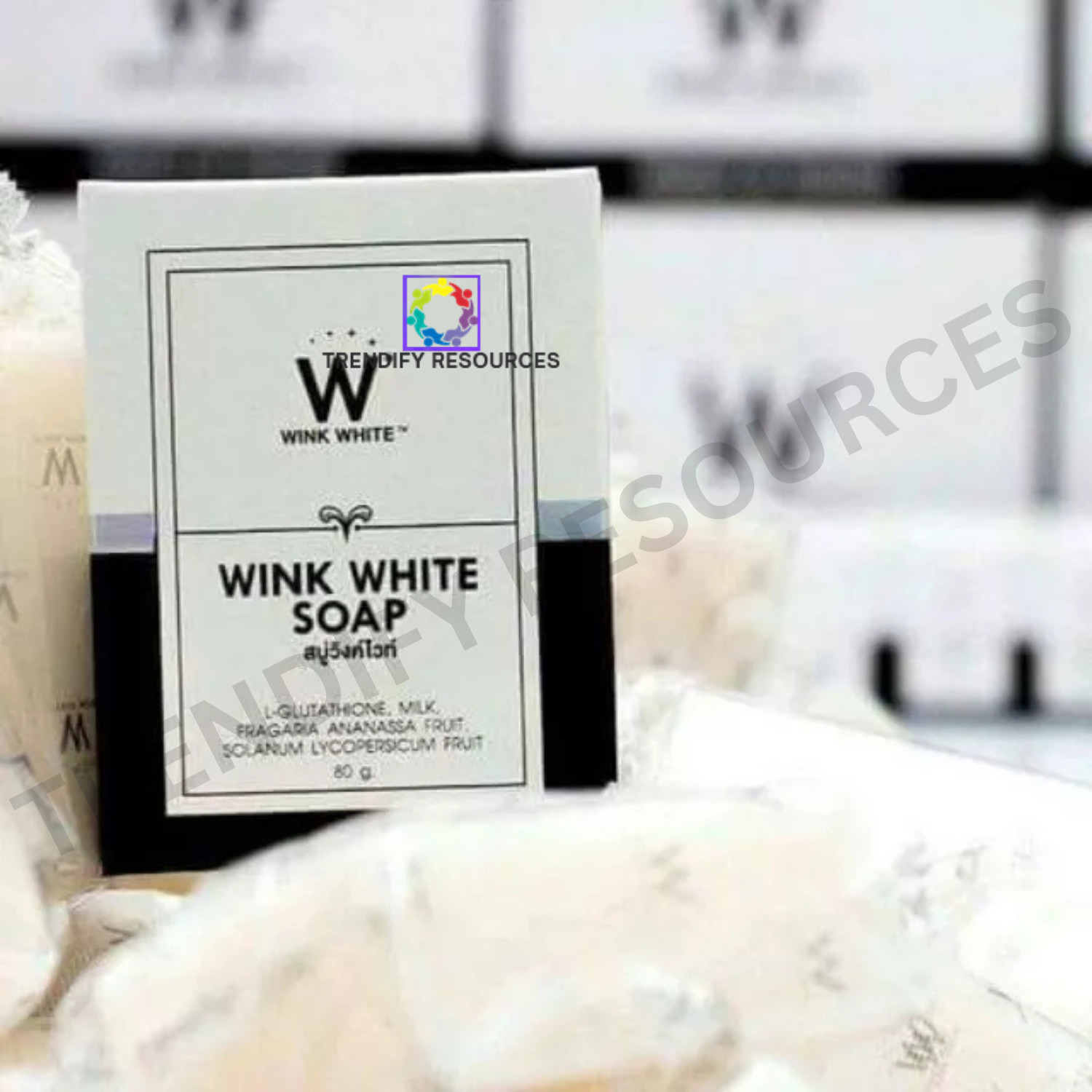 6 X Wink White Soap 80g Gluta Whitening Body Pure Face Lightening Skin Cleansing