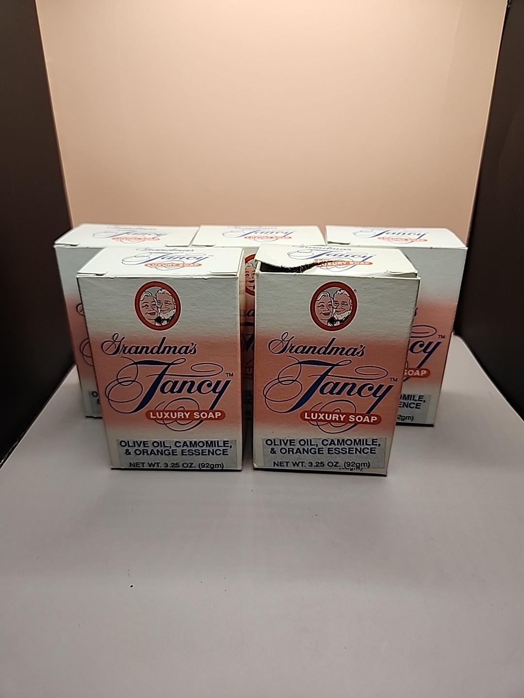 Lot of 5 Grandma’s Fancy Luxury Soap – Olive Oil, Camomile & Orange – 3.25oz NEW