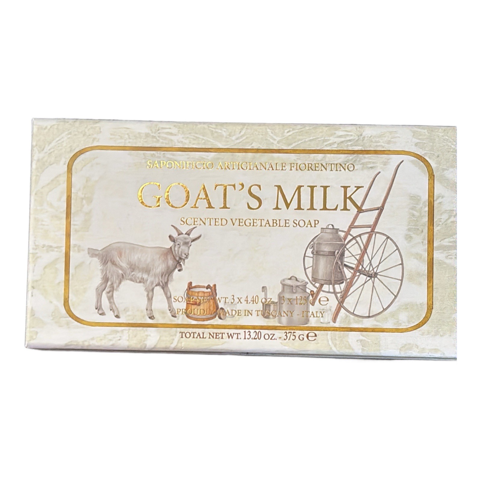 Saponificio Artigianale Fiorentino Goat Milk Scented Vegetable Soap 3 x 4.40 oz