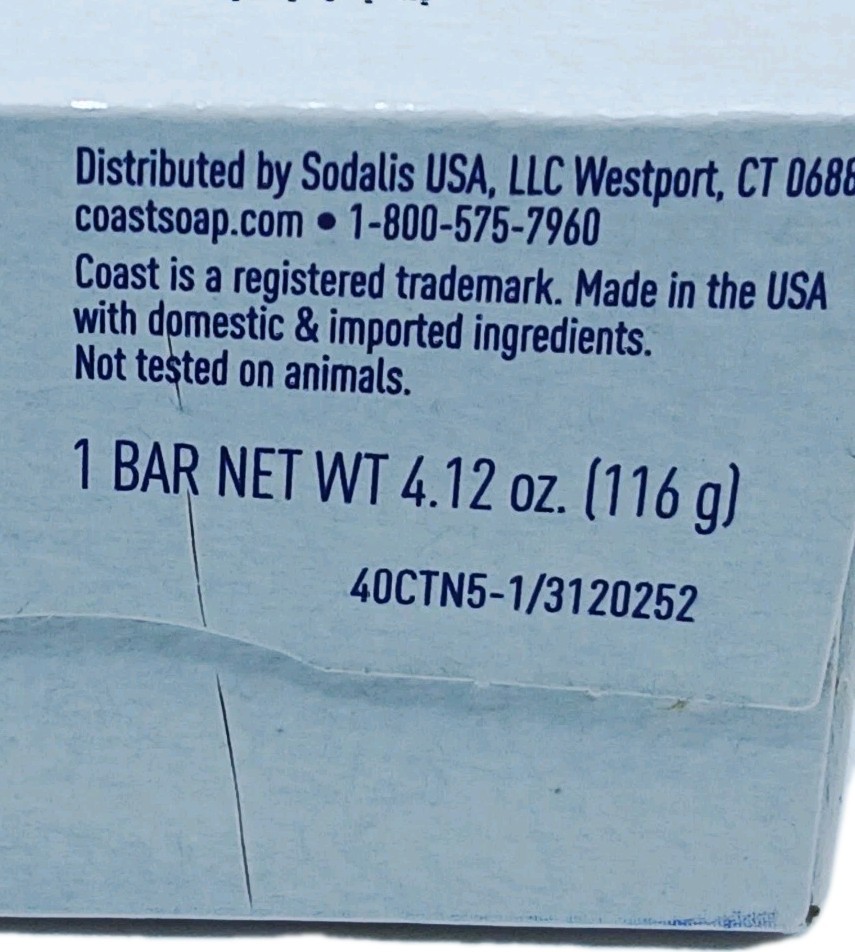 4.12oz Bar Soap Coast Soap Original Eye Opener ( 16 BARS ) Refreshing Deodorant