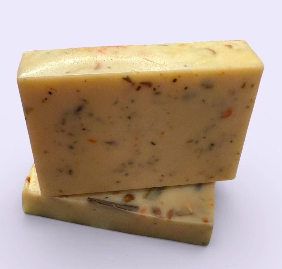 Handmade Goat Milk Soap Bar Lemongrass & Chrysanthemum Vegan Organic All Natural