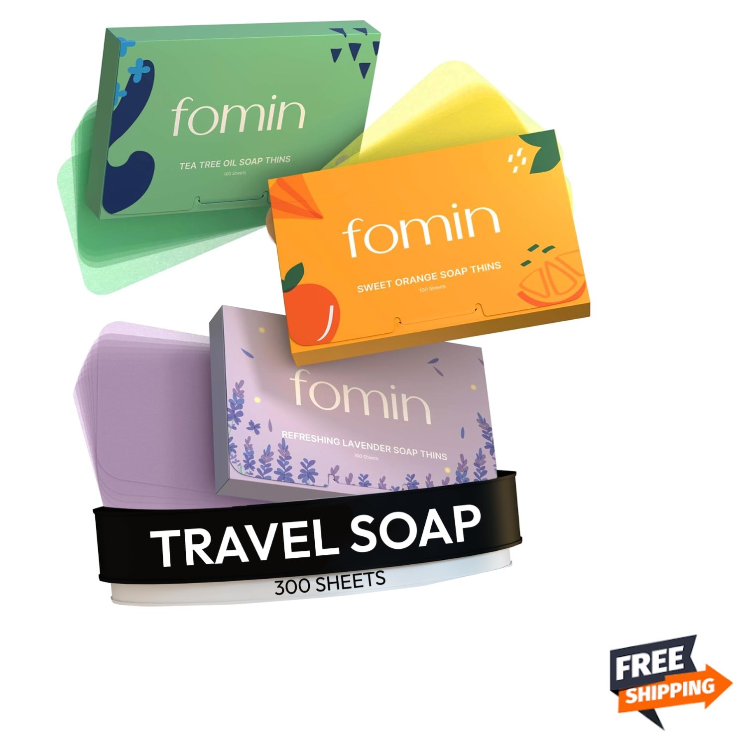 Travel Soap Sheets Biodegradable Antibacterial Compact Hand Cleansing