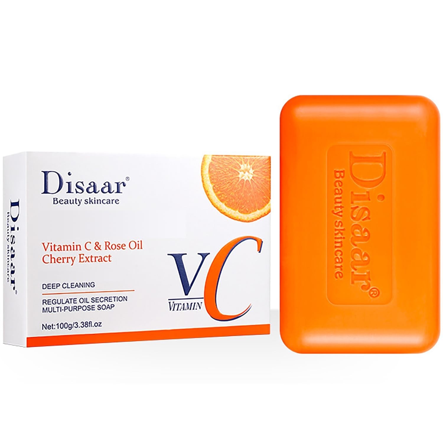 DISAAR Beauty Rose Oil Vitamin C Cherry Extract Soap Reduse Wrinkles 100g