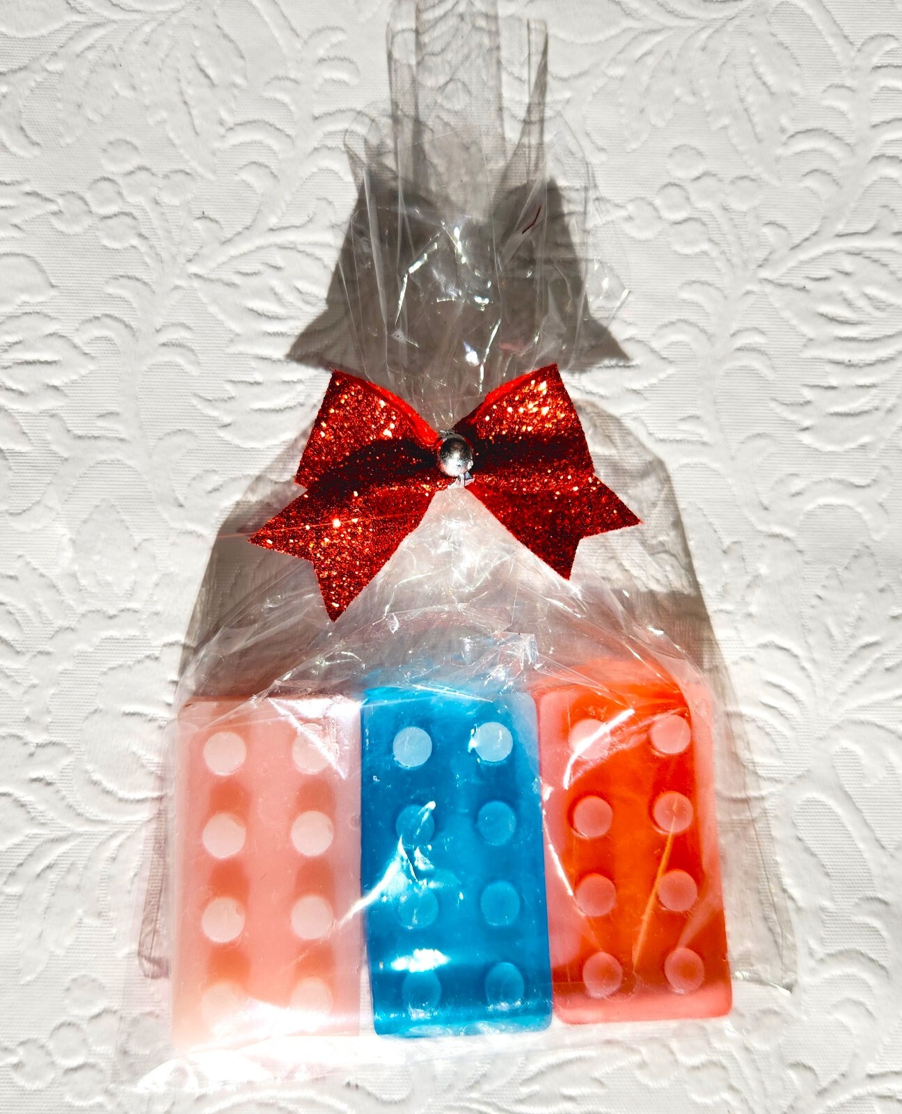 SOAP Bar Building Blocks Brick LEGO set of 3 Multiple Colors Kids Handmade Gift