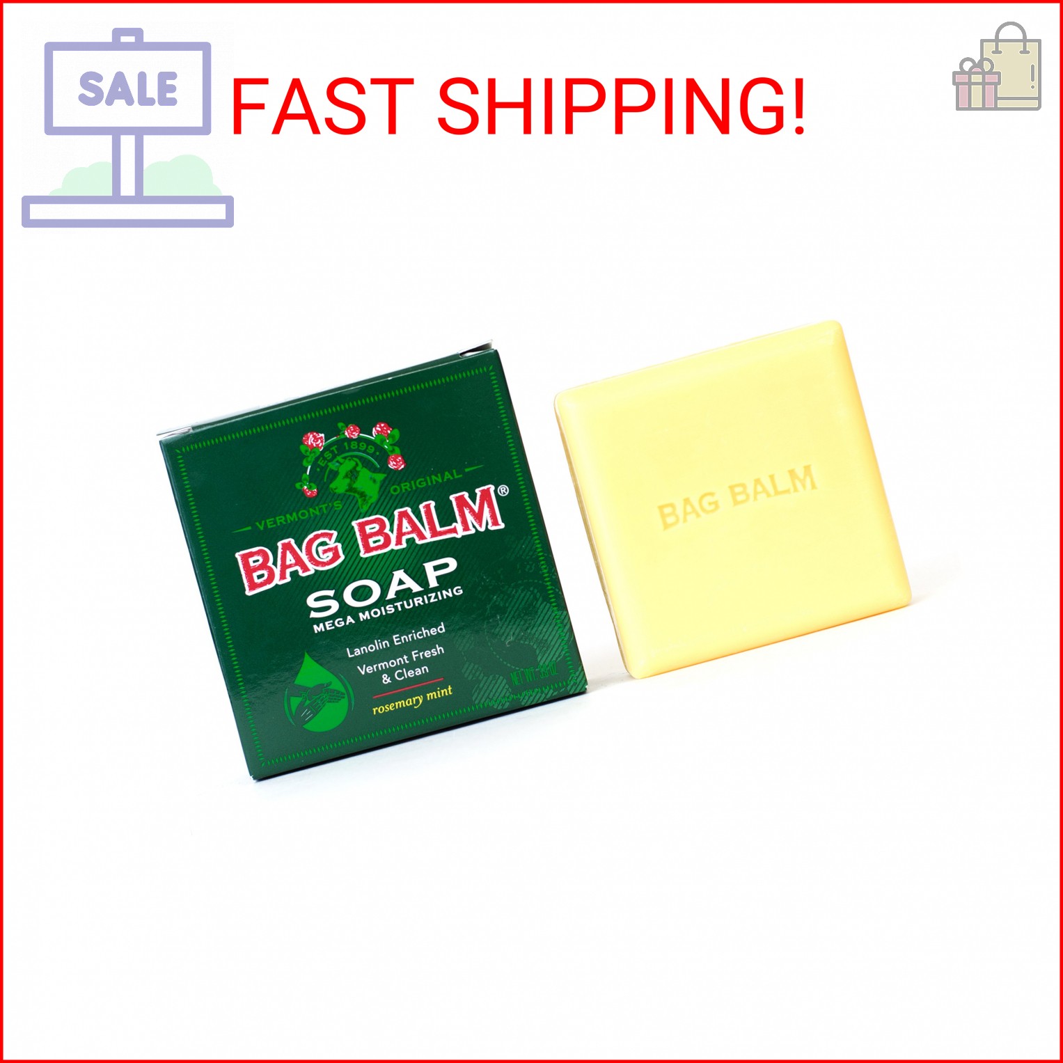 Bag Balm Vermont’s Original Mega Moisturising Soap (1 Pack)