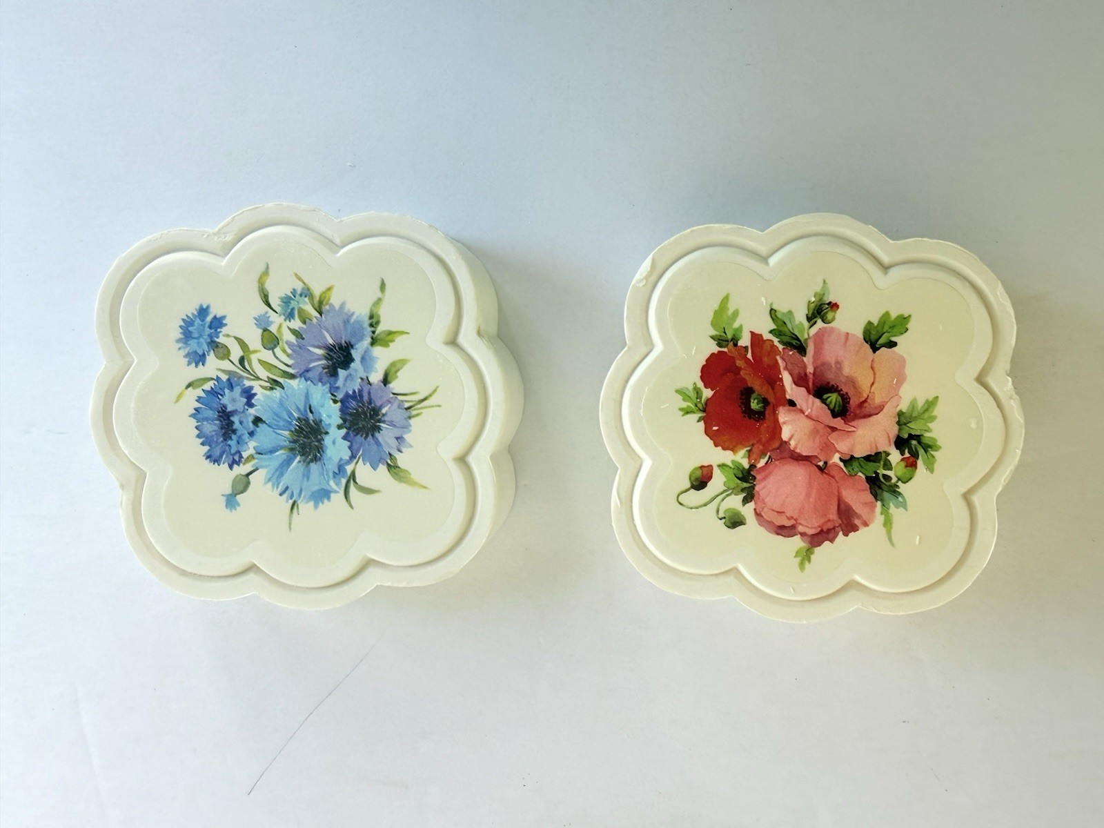 Vintage Avon Soaps Lot – Nesting Heart love Soaps & 2 Garden Floral Soaps – NEW
