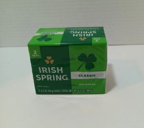 Irish Spring Classic Original Bar Soap 2 Bars 3.2 oz Eachhh